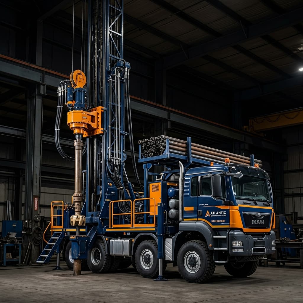SS-300 Rotary cum DTH Truck Mounted Drilling Rig